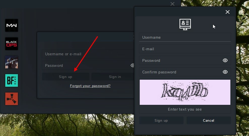 Launcher registration