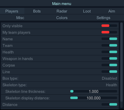 Меню чита Delta Force Hawk Ops