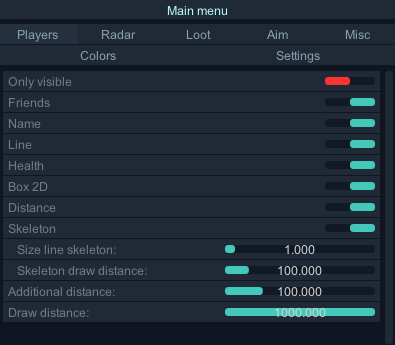 Скриншот чита BO6