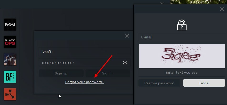 Launcher login